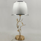 Black Fabric Lampshade Luxury Spiral Gold Table Lamp Image - 14