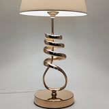 Black Fabric Lampshade Luxury Spiral Gold Table Lamp Image - 19