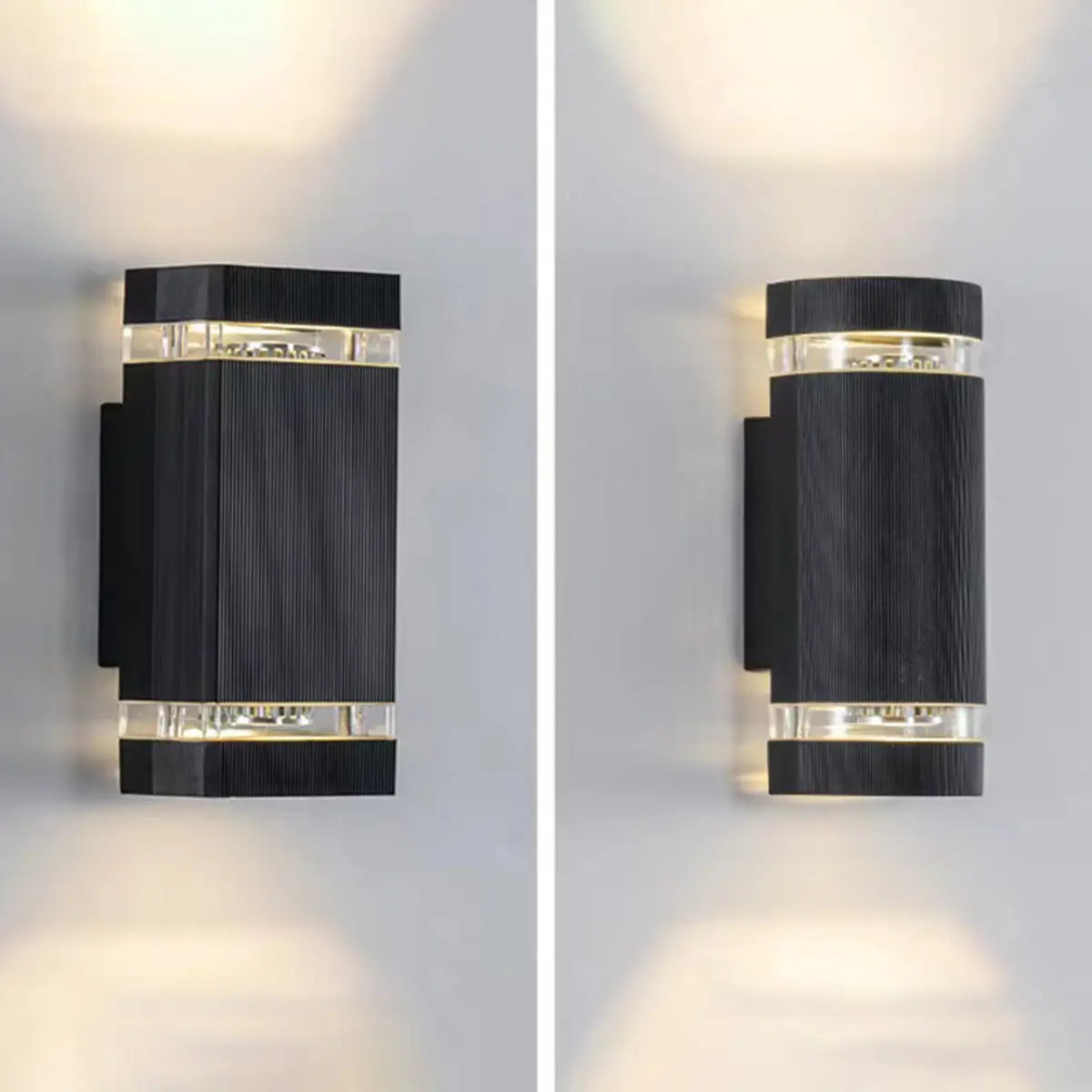 Black Fashion Rectangular Metal Bi-pin Wall light Image - 10