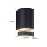 Black Fashion Rectangular Metal Bi-pin Wall light #size