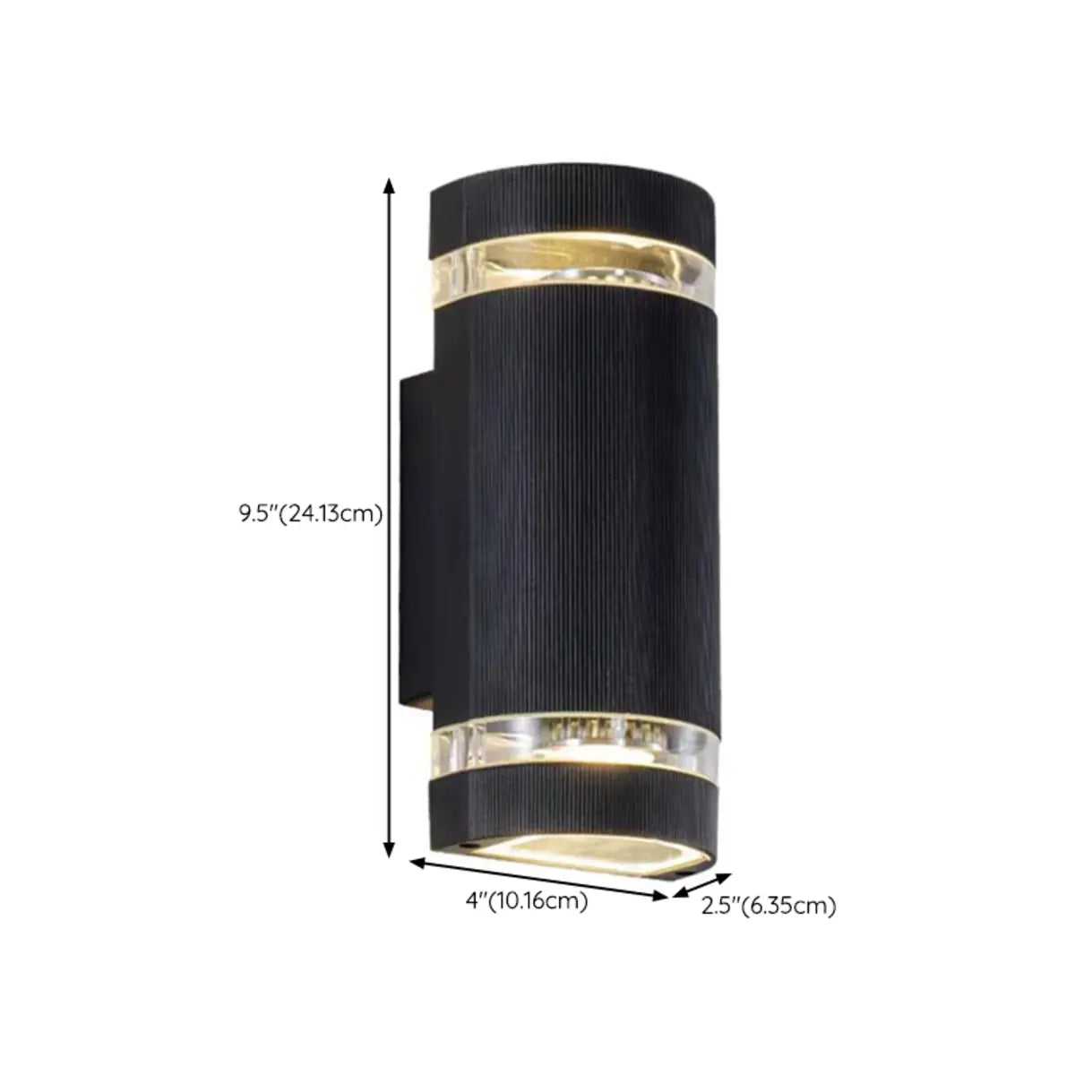 Black Fashion Rectangular Metal Bi-pin Wall light Image - 15