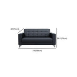 Black Faux Leather Reception Sofa Set with Arms Image - 16