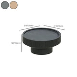 Black Finish Round Timber Tray Nesting Coffee Table #size