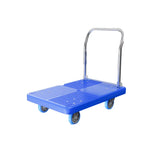 Black Flat Narrow Width Utility Cart with Casters Image - 10