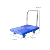 Black Flat Narrow Width Utility Cart with Casters Image - 15