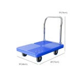 Black Flat Narrow Width Utility Cart with Casters Image - 17