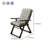 Black Foldable Mesh Metal Compact Relax Recliner Chair #size