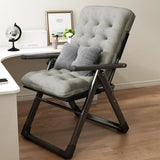 Black Foldable Mesh Metal Compact Relax Recliner Chair Image - 4