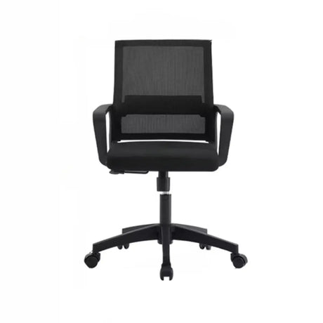 Black Frame Contemporary Ergonomic Mesh Office Chair Image - 2