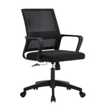 Black Frame Contemporary Ergonomic Mesh Office Chair Image - 7