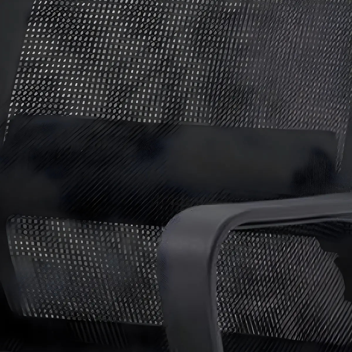 Black Frame Contemporary Ergonomic Mesh Office Chair Image - 8