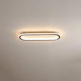 Black Geometric Strip LED Flush Mount Ceiling Light Image - 5