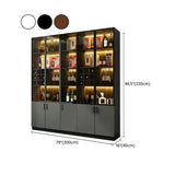 Black Glass Dining Room Lighting Display Wine Cabinets Image - 28