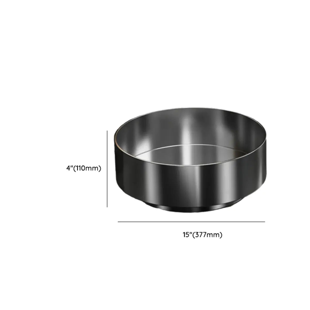 Black Gold Circular Stainless Steel Bathroom Bowl Sinks Image - 22