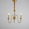 Black Gold Classic Metal Hanging Candle Chandelier Image - 11