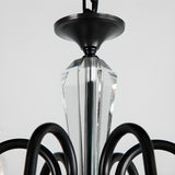 Black Gold Classic Metal Hanging Candle Chandelier Image - 19