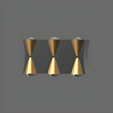 Black-Gold Funnel Metal Exterior Up Down Wall Lamp Image - 14