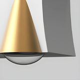 Black-Gold Funnel Metal Exterior Up Down Wall Lamp Image - 15