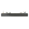 Black-Gray Rubberwood Cabinet Floating Mount TV Stand Image - 6