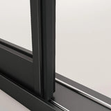 Black Hardware Handles Double Sliding Glass Shower Door Image - 5