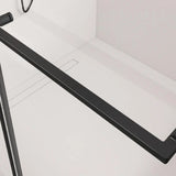 Black Hardware Handles Double Sliding Glass Shower Door Image - 7