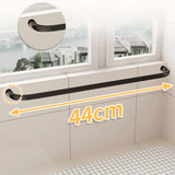 Black Hardware Towel Bar Sliding Glass Shower Door Image - 10