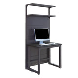 Black Hutch Exterior Shelf Metal Sled Gaming Desk Image - 10