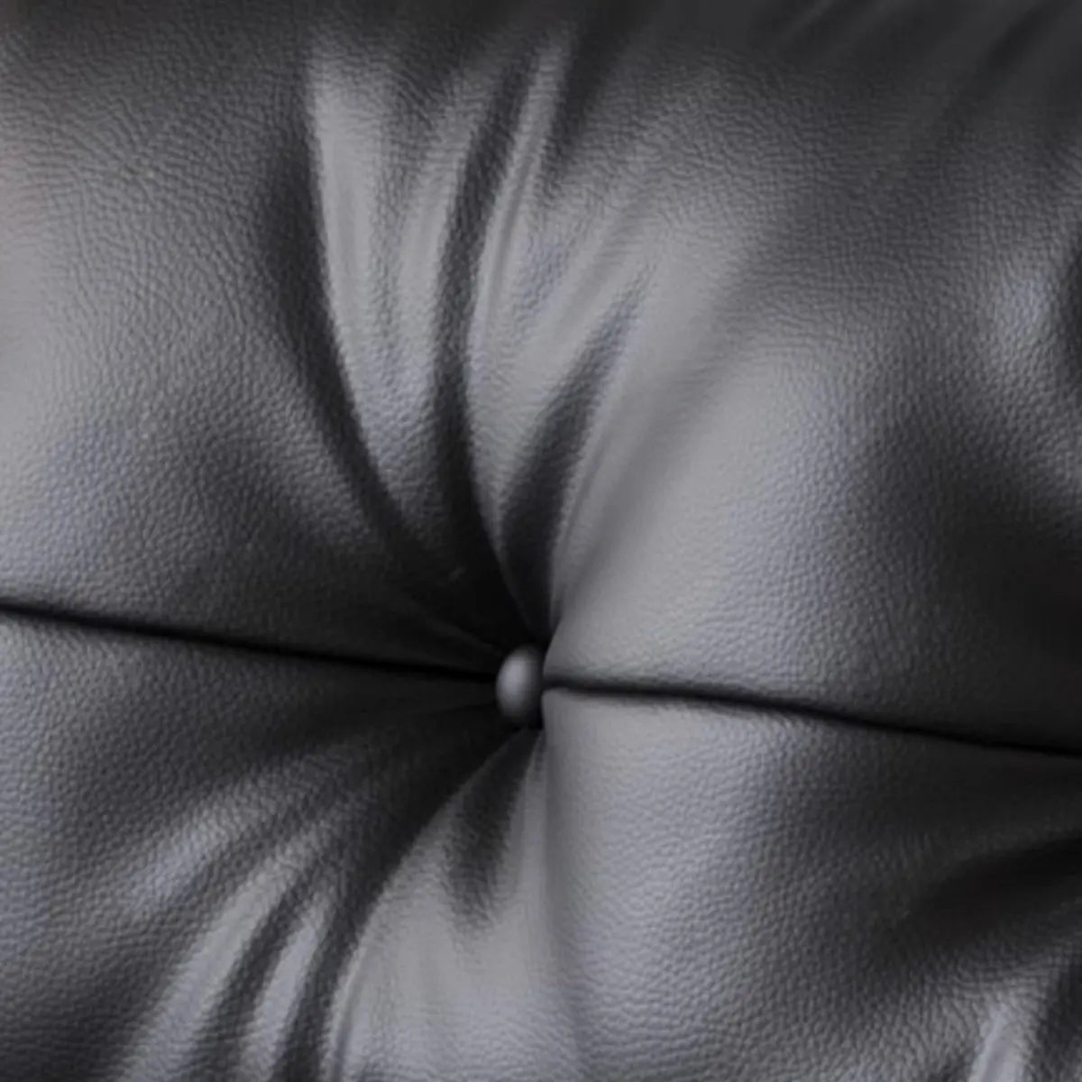 Black Interface Genuine Leather Tufted Back Sectional Image - 9