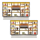 Black Large Modern Metal Bar Floating Wall Wine Rack Image - 23