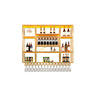 Black Large Modern Metal Bar Floating Wall Wine Rack Image - 7