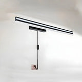 Black Linear Modern Wall Mount Bathroom Vanity Light Image - 11