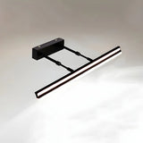 Black Linear Modern Wall Mount Bathroom Vanity Light Image - 13