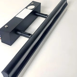 Black Linear Modern Wall Mount Bathroom Vanity Light Image - 14