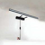 Black Linear Modern Wall Mount Bathroom Vanity Light Image - 16