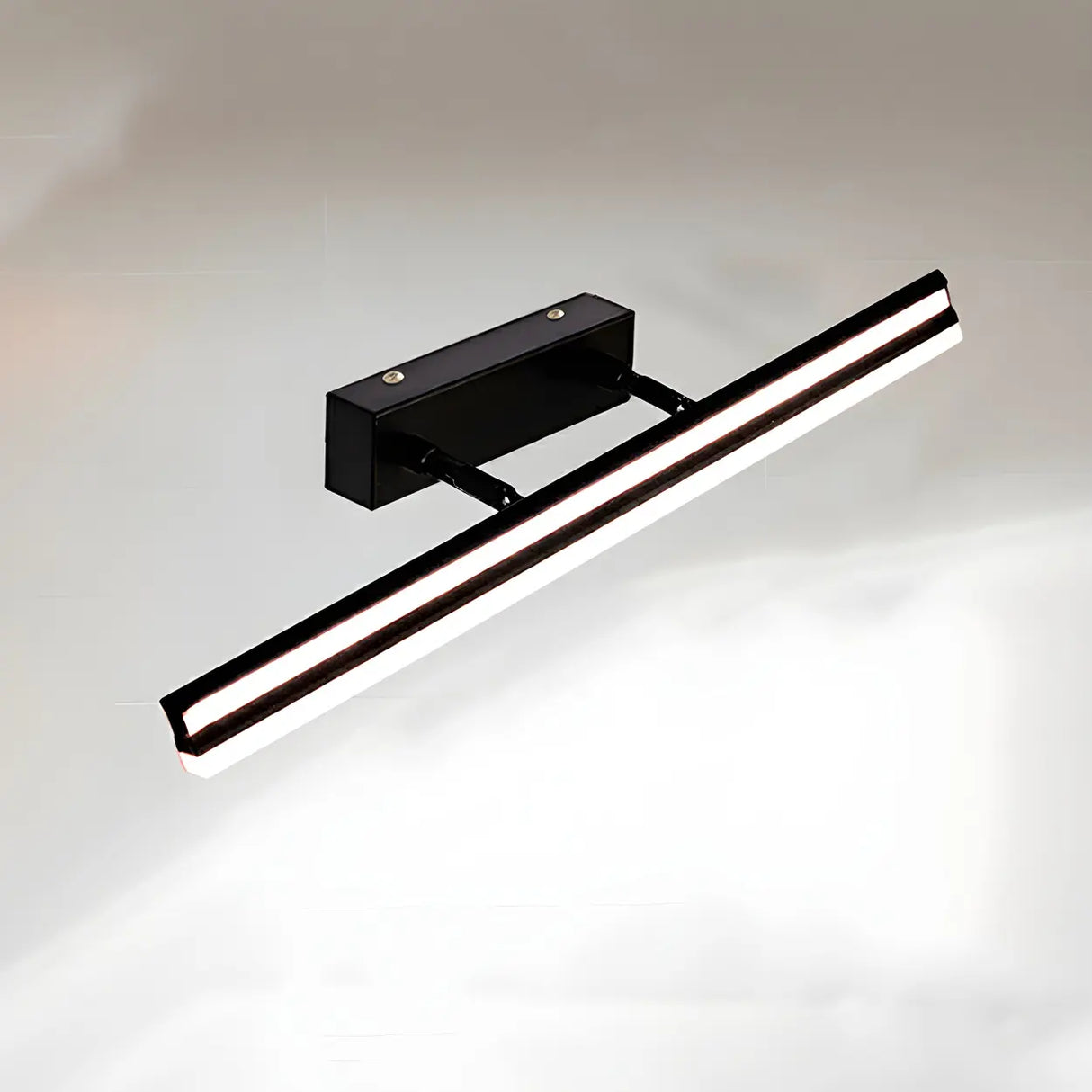 Black Linear Modern Wall Mount Bathroom Vanity Light Image - 17