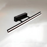 Black Linear Modern Wall Mount Bathroom Vanity Light Image - 17