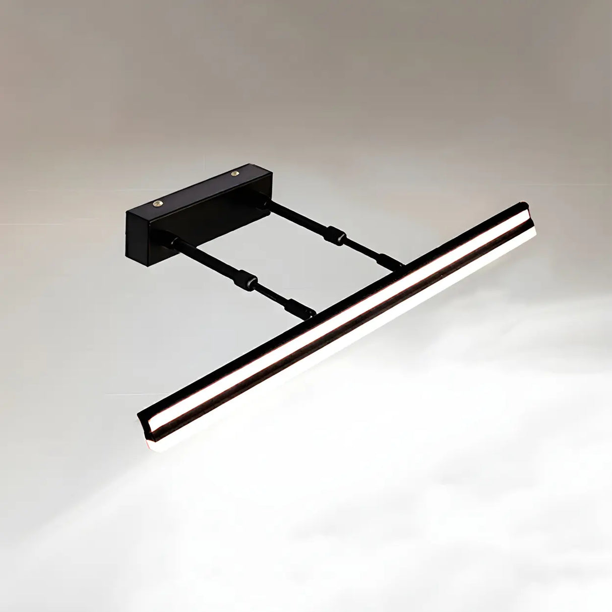 Black Linear Modern Wall Mount Bathroom Vanity Light Image - 19