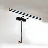 Black Linear Modern Wall Mount Bathroom Vanity Light Image - 20