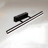 Black Linear Modern Wall Mount Bathroom Vanity Light Image - 21