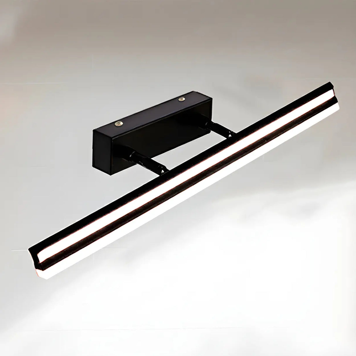 Black Linear Modern Wall Mount Bathroom Vanity Light Image - 29