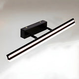 Black Linear Modern Wall Mount Bathroom Vanity Light Image - 29