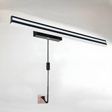 Black Linear Modern Wall Mount Bathroom Vanity Light Image - 30