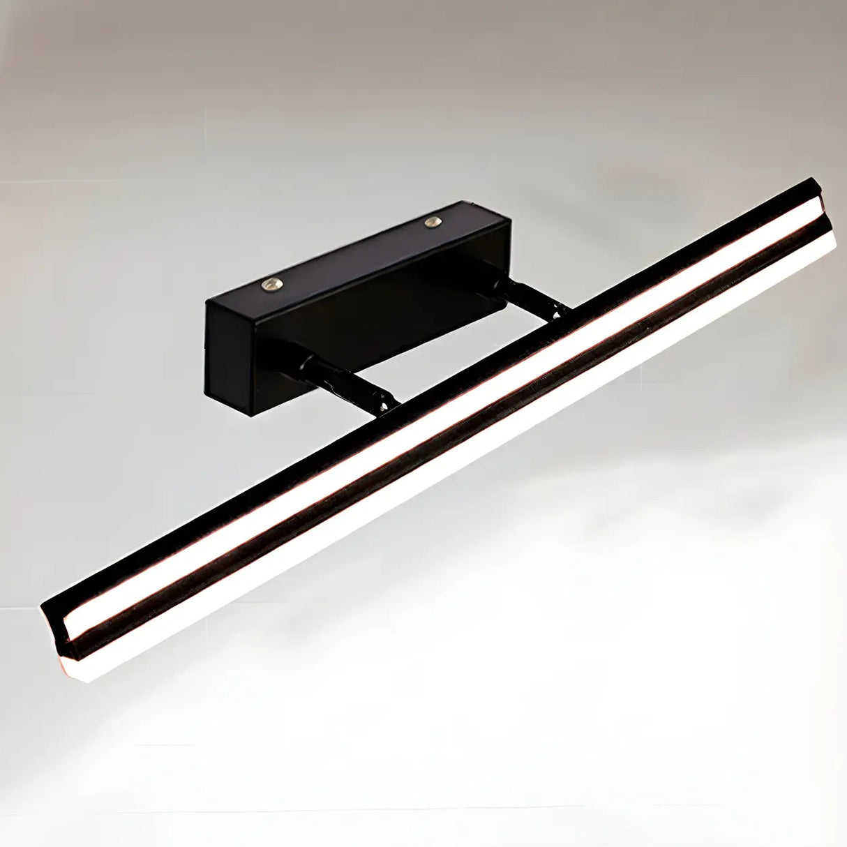 Black Linear Modern Wall Mount Bathroom Vanity Light Image - 33