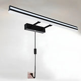 Black Linear Modern Wall Mount Bathroom Vanity Light Image - 36