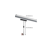 Black Linear Modern Wall Mount Bathroom Vanity Light Image - 38