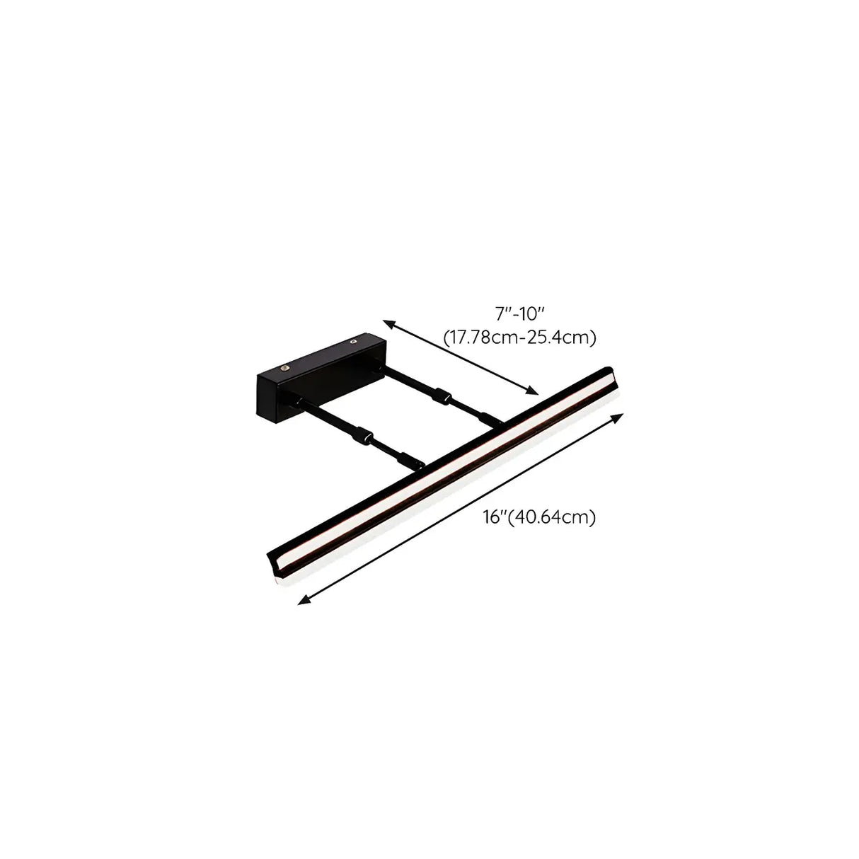 Black Linear Modern Wall Mount Bathroom Vanity Light Image - 39