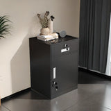 Black Lockable Steel Small Filing Cabinets with Drawers Image - 1