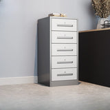 Black Lockable Steel Small Filing Cabinets with Drawers Image - 16