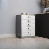 Black Lockable Steel Small Filing Cabinets with Drawers Image - 20