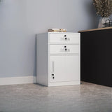 Black Lockable Steel Small Filing Cabinets with Drawers Image - 32